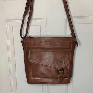 BOC Brown Leather Crossbody Bag Purse
